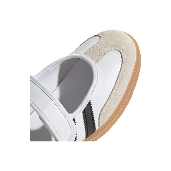 Adidas Women's White Black Gum Samba Jane Leather Sneaker Shoes Size 9.5 NWOT - Picture 4 of 9